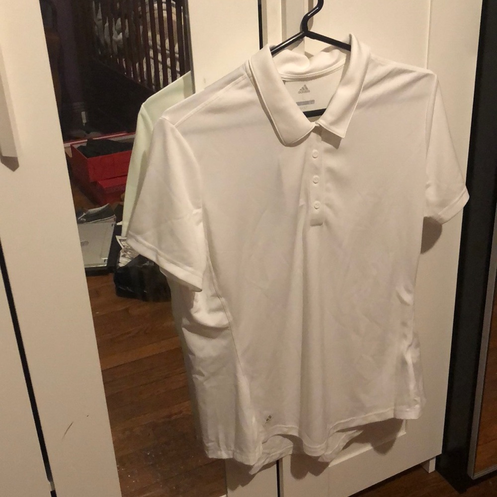 White Adidas Polo Shirt